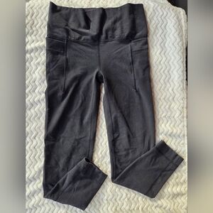 Athleta Girl Stash Tight Charcoal Leggings With Pockets Size XL/14